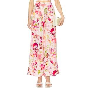 Yumi Kim Jodie Pant in Pink Lady Fits Size Small Floral Wide Leg